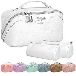 Travel Makeup Bags Cosmetic Organizer Bag: 3-set Large Capacity Make Up Bag -🥺